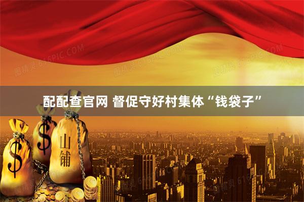 配配查官网 督促守好村集体“钱袋子”